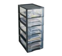 SUNDIS Tag Tower, cassettiera plastica A4, 5 cassetti, altezza 61 cm