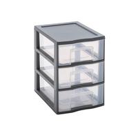 Sundis TAG TOWER formato A5, 3 cassetti con porta etichette e sistema anticaduta, Antracite