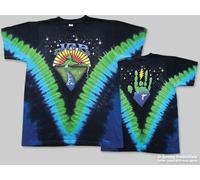 SunDog Jerry Garcia Band Mountain Gatto Cravatta Tintura Classico Rock Uomo T