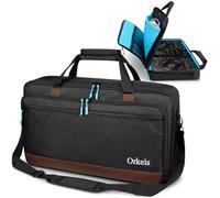 SUNDOY Custodia per DJ compatibile con controller Pioneer/Numark/Hercules - Custodia per il trasporto antiurto con tracolla e scomparti per accessori, Nero , 60x39x12-CM, Tessuto impermeabile