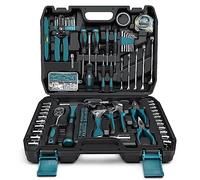 Sundpey 281 Pezzi Cassetta Attrezzi Completa - Attrezzi da Lavoro Portatile per Uomini e Donne Valigia Attrezzi Set Completo di Chiavi a Bussola Set di Cacciaviti Chiavi a Brugola Metriche Pinze