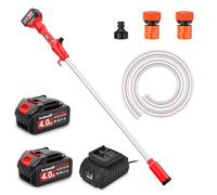 SundpeyPRO Pompa Per Travaso Liquidi - Pompa Benzina Elettrica da 21V con 2*4.0Ah Batterie, Portata Max. 2725 L/H e Prevalenza 9 M, Pompas di Trasferimento Portatile Per Piscine/Giardini/Imbarcazioni