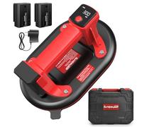SundpeyPRO Ventosa per Piastrelle Elettrica, Carico Max 300KG Ventose a Batteria con 4 Strati Pad Rinforzato, 2 Batterie, Display LCD, 10" Ventose per Vetro per Impieghi Gravosi per Parabrezza Granito
