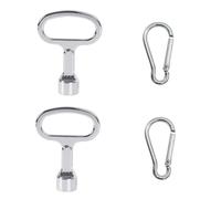 sundrerfect Set di 2 chiavi triangolari, chiavi per bidoni della spazzatura, chiavi a dado triangolari in metallo, chiave universale per contatori elettrici, gas e acqua e armadietti