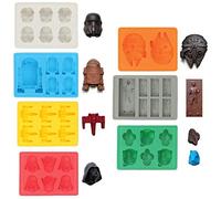 Sunerly, stampi per ghiaccio in silicone di Star Wars, ideali per cioccolato, vassoi per cubetti di ghiaccio, gelatina, dolci, dessert, per realizzare candele e sapone (set da 7 pezzi)