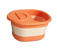 Sunerzenor Pediluvio Pieghevole, Vaschetta per Pediluvio, Secchio per Pediluvio Portatile, Massaggiatore per Pediluvio, Bacinella per Pediluvio Ideale per Campeg, Arancione