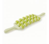 Sunerzenor Rullo Massaggio Bambini Massaggiatore Muscolare Rullo Corpo Trigger Point Rullo Miofasciale Delicato Sulla Pelle con Perline Rotanti 360 Gradi Adatto, Green, 3-Row