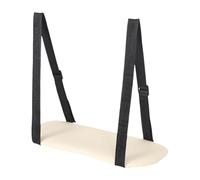 Sunerzenor Tavolino per Laptop con Bracciolo Sospeso, Pannello di Supporto Regolabile, Braccioli in Schiuma, Ripiano in Similpelle PVC E Cinghia, Ideale, Bianco