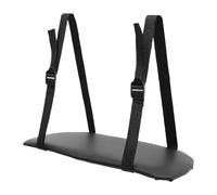 Sunerzenor Tavolino per Laptop con Bracciolo Sospeso, Pannello di Supporto Regolabile, Braccioli in Schiuma, Ripiano in Similpelle PVC E Cinghia, Ideale, Nero