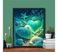 Suneve 5D Diamond Painting Adulti Guscio verde,diamond painting kit Completo,Diamanti painting per principianti,Pittura Diamante DIY Crystal Art Kit per Decorazioni Casa Regali,Round Drill/10x18inch