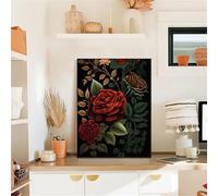 Suneve 5D Diamond Painting Adulti Pianta retrò,diamond painting kit Completo,Diamanti painting per principianti,Pittura Diamante DIY Crystal Art Kit per Decorazioni Casa Regali,Square Drill/22x30inch