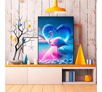 Suneve Birds Sea Diamond Painting Kit,Diamond Art Kits for Adults,DIY diamond art painting for Beginner,5D Full Drill Round Diamond Gem Art Crafts for Home Wall Decor 65x85cm