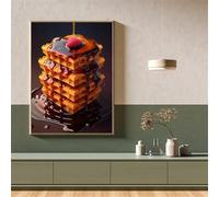 Suneve Chocolate Cake Diamond Painting Kit,Diamond Art Kits for Adults,DIY diamond art painting for Beginner,5D Full Drill Round Diamond Gem Art Crafts for Home Wall Decor 25x45cm