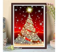 Suneve Gold Christmas Diamond Painting Kit,Diamond Art Kits for Adults,DIY diamond art painting for Beginner,5D Full Drill Round Diamond Gem Art Crafts for Home Wall Decor 85x105cm