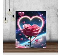 Suneve Love Space Diamond Painting Kit,Diamond Art Kits for Adults,DIY diamond art painting for Beginner,5D Full Drill Round Diamond Gem Art Crafts for Home Wall Decor 95x115cm