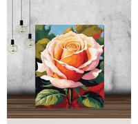 Suneve Natural Flowers Diamond Painting Kit,Diamond Art Kits for Adults,DIY diamond art painting for Beginner,5D Full Drill Round Diamond Gem Art Crafts for Home Wall Decor 105x135cm