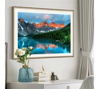 Suneve Tree Mountain Diamond Painting Kit,Diamond Art Kits for Adults,DIY diamond art painting for Beginner,5D Full Drill Round Diamond Gem Art Crafts for Home Wall Decor 55x75cm