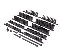 SUNEX 26102 - Set di chiavi a bussola con attacco da 1/2" SAE e metriche a 6 punti, standard, profonde e esagonali, 102 pezzi