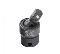 Sunex 3301, attacco da 3/8", giunto a percussione universale, acciaio legato Cr-Mo, acciaio Cr-Mo, design angolare a raggio, flessibile, conforme agli standard ANSI, nero