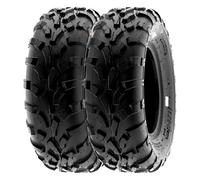 SunF A010 25x8-12 25x8x12 ATV UTV Quad pneumatici fuoristrada 6PR TL 65J E4 Mark battistrada direzionali e nodosi, set di 2 pezzi