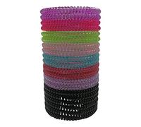 SUNFANI 20 elastici per capelli a spirale, in plastica, per coda di cavallo, per telefono, accessori per donne e ragazze