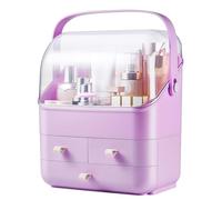 SUNFICON Organizer porta trucchi con coperchio, Viola