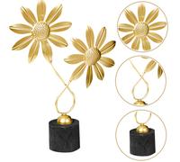 Sunflower Art Sculpture Figurina in metallo per foglie di arte decorativa