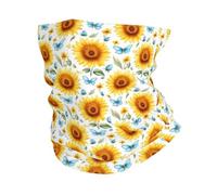 Sunflower Blue Butterfly Unisex Collo Ghetta Elastico Fascia Collo Termico Scaldacollo per Pesca Sci Moto Escursionismo