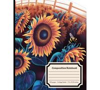 Sunflower Botanical Composition Notebook: Aesthetic Dark Academia Journal - College Ruled, 120 Pages