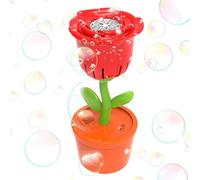 Sunflower Bubble Machine - Automatic Electric Bubble Blower With Lights | Outdoor Kids Toy, Flower Bubbles Maker | Includes 40ml Bubbles Solution | Fun For Children Age 3+