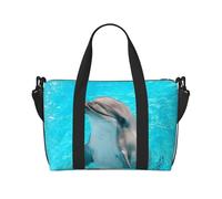 Sunflower Butterfly Sunny Crossbody Borsa da viaggio - Borsa da viaggio impermeabile, grande capacità, Deliziosi delfini., Taglia unica