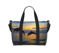 Sunflower Butterfly Sunny Crossbody Borsa da viaggio - Borsa da viaggio impermeabile, grande capacità, Divertente Delfino Animale, Taglia unica
