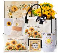 Sunflower Coccole Regali per le donne, cesti di buon compleanno set regalo per lei, Get Well Soon Self Care Kit Thinking of you Regali di Natale con borsa tote per mamma, sorella, nonna amici
