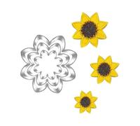 Sunflower Cookie Cutter Set-size 3.8" 3.1" 2.6"-3 Piece-cookie Cutters