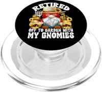 Sunflower Dad Retirement Garden Gnomes For Retired Grandpa PopSockets PopGrip per MagSafe