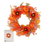 Sunflower Fall Wreath, Autumn Front Door Decoration For Thanksgiving