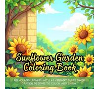 Sunflower Garden Coloring Book: sunflower garden coloring book for adults, cozy garden scenes coloring book for beginners, seasonal blooms coloring ... serenity coloring book for mindfulness