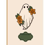 Sunflower Ghost Composition Notebook | 7.5" x 9.25" | Cute Halloween themed Notebook | College Ruled Pages
