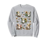 Sunflower Gnomes Love Gardening And Butterflies Cute Flower Felpa