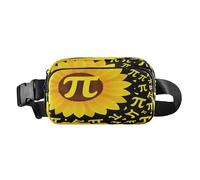Sunflower Happy Pi Day Math Teacher Marsupio alla moda per uomo donna piccola borsa a tracolla con tracolla regolabile per allenamento, corsa, escursionismo