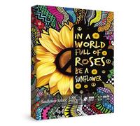 Sunflower Inspirational Puzzles for Adults 1000 Piece, Rainbow Mandala Colorful Flower Jigsaw Puzzle, Motivational Quote Puzzle for Family Game