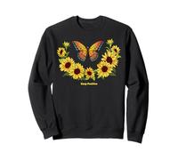 Sunflower Keep Positive Butterflies Quotes Butterfly Felpa