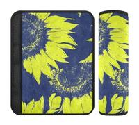 Sunflower Lime Verde e Blu Navy 2 Pack Covers per cinture di sicurezza Stop cintura di sicurezza taglio nel collo per SUV Protector para cinturón de carro