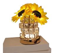 Sunflower Night Light - Rechargeable Cordless Touch Light | 3color Artificial Sunflower Lights | Nursery Room Lights | Touch Control Table Lamp Bedside Lighting Device for Living Room for Home Decor