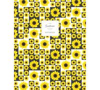 Sunflower Notebook - Ruled Pages - 8x10 Taccuino - Large (Grey)