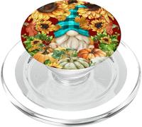 Sunflower Pattern Autumn Gnome For Women Pumpkin Fall Yall PopSockets PopGrip per MagSafe