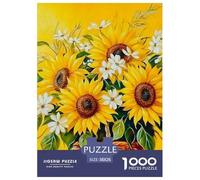 Sunflower Puzzle 1000 Pezzi Plant Flower - Qualità Made in Italy, Design Artistico Rilassante, Poster Da Appendere, Confezione Lusso - 38x26cm/1000pcs