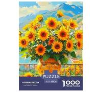 Sunflower Puzzle 1000 Pezzi Plant Flower - Qualità Made in Italy, Design Artistico Rilassante, Poster Da Appendere, Confezione Lusso - 38x26cm/1000pcs