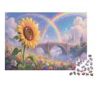 Sunflower Puzzle 1000 Pezzi Puzzle Per Adulti Magic Castle Puzzle Difficile Sfida Rilassamento E Intelligence Regalo Per Amore E Amico 1000pcs (75x50cm)