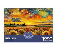 Sunflower Puzzle De 1000 Pièces Pour Adultes Et Enfants À Partir De 12 Ans Jeux De Défi Jouets Éducatifs Divertissement Créatif Cadeau Classiques Décoration De La Maison 38x26cm/1000pcs